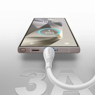 6. Joyroom S-A59 Vibrant Series 3A USB-A - USB-C cable 1.2m - white