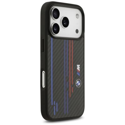 3. BMW M Kevlar Lines & Logo MagSafe Case for iPhone 17 Pro - Black