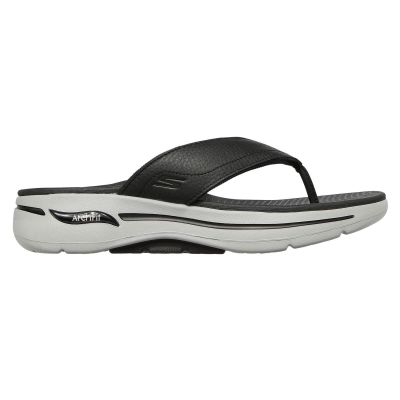 Skechers Go Walk Arch Fit San M 229022-BKGY Flip-Flops