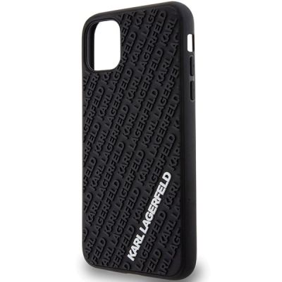 6. Karl Lagerfeld KLHCN613DMKRLK iPhone 11 / Xr 6.1" black/black hardcase 3D Rubber Multi Logo