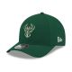 New Era 9FORTY Milwaukee Bucks NBA Team M-Crown Dark Green Snapback Cap - 60755461