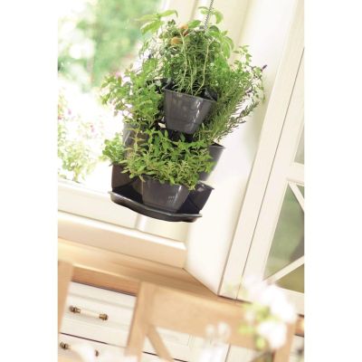 24. VERICAL GARDEN CASCADE HERB POT - GRAPHITE