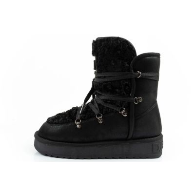 2. D.Franklin women's winter snow boots, fashionable fur lining, black high