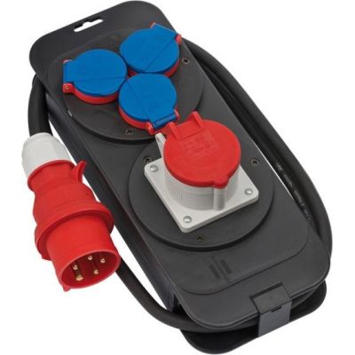 3. Brennenstuhl 1151600010 PDU power distributor 4 x network sockets Black, Blue, Red