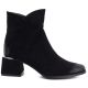 7. Women's black suede high-heeled ankle boots Potocki SZ12875