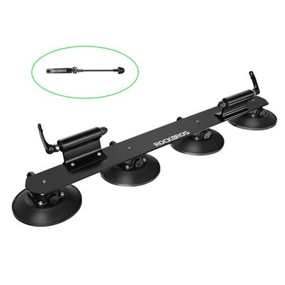 4. Rockbros XP1002 Suction Cup Roof Rack for 2 Bikes - Black