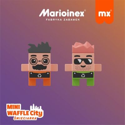 4. Marioinex Mini Waffle Building Blocks - City: Garbage Truck, 148 pieces
