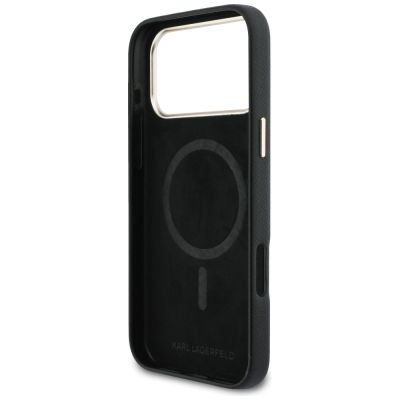 7. Karl Lagerfeld Karl Head Logo MagSafe Case for iPhone 17 Pro Max - Black