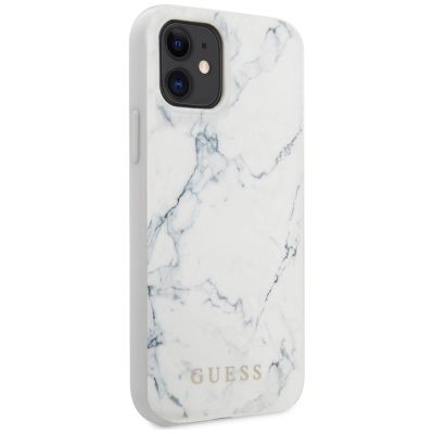 7. Guess Marble Case for iPhone 12 mini 5.4" - White
