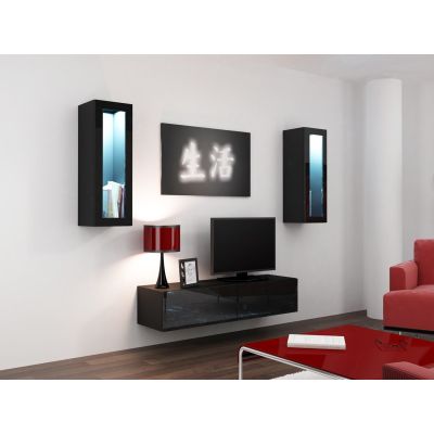 3. TV cabinet VIGO '140' 30/140/40 black/black combination