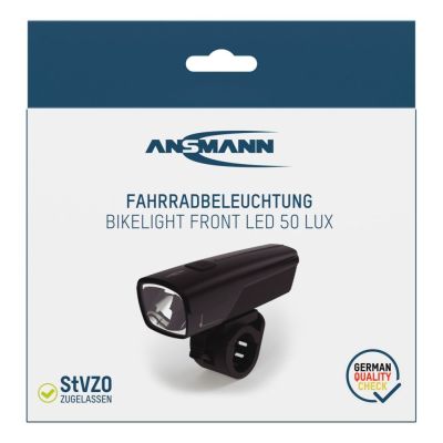 10. Ansmann 1600-0524 bicycle light LED front light 50 lm