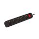 2. LANBERG Power Strip 1.5 m, 5 x 230 V SCHUKO with Switch, Pure Copper Cable, Black