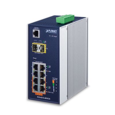 PLANET IGS-4215-4P4T2S Network Links Managed L2/L4 Gigabit Ethernet (10/100/1000) Supports PoE Blue, White