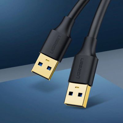 7. Ugreen US128 10371 USB-A 3.0 / USB-A 3.0 5Gb/s cable 2m - black
