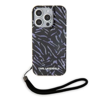 2. Karl Lagerfeld Zebra With Cord iPhone 15 Pro Max Case - Purple