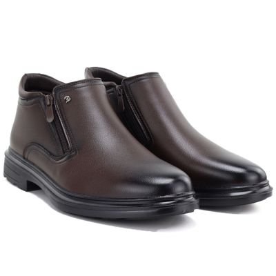 4. Men's brown ankle boots with zippers McKeylor 85229