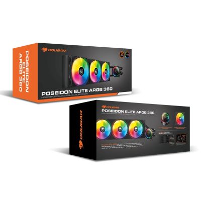 3. COUGAR Poseidon Elite 360 CPU Water Cooler, ARGB