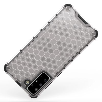6. Honeycomb case armored cover with a gel frame for Samsung Galaxy S22 + (S22 Plus) transparent