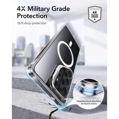 5. ESR Classic Hybrid Kickstand MagSafe Case for Samsung Galaxy S26 Ultra - Clear