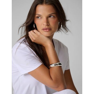 3. Women's regular plain T-shirt 4F 4FRMM00TTSHF3618-10S