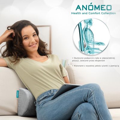 3. Large Half-Moon Back Support Pillow ANOMEO