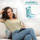 3. Large Half-Moon Back Support Pillow ANOMEO