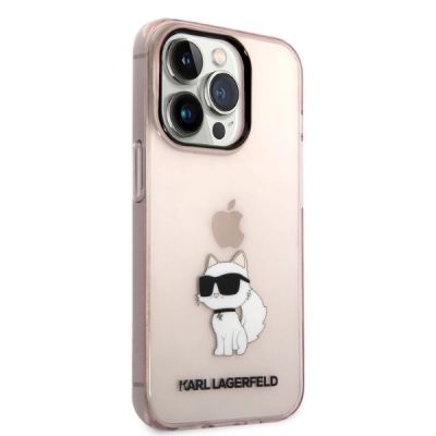 4. Karl Lagerfeld Ikonik Choupette case for iPhone 14 Pro Max - pink