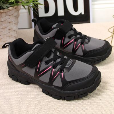 7. American Club Jr AM902A Velcro Hiking Shoes Gray 