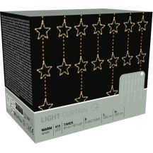 CHRISTMAS TREE LIGHTS LIGHT CURTAIN 200x200 CM 415LED WARM WHITE STARS