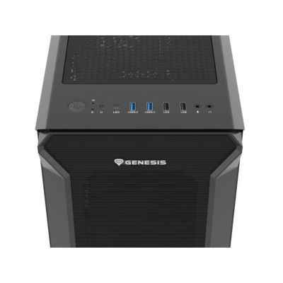 28. GENESIS IRID 505F MIDI TOWER CASE WITH WINDOW USB 3.0 NPC-1997