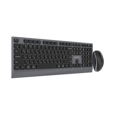 4. GEMBIRD WIRELESS KEYBOARD + MOUSE DUAL MODE SET, 2.4 GHZ + BT, SLIM, RU LAYOUT, BLACK