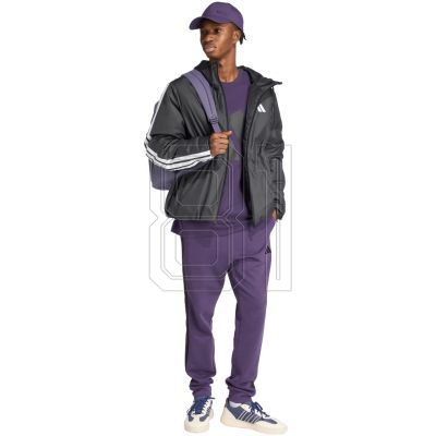 6. Men's adidas Essentials 3-Stripes Fleece Pants Purple JX0750