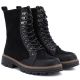 8. Women's suede ankle boots, black, M.Daszyński SA259-4