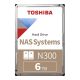 4. Toshiba BULK N300 NAS Hard Drive 6TB 512MB - Hdd - Serial ATA