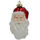 2. MOULDED GLASS SANTA CLAUS BAUBLE 14 CM SASKA GIFT & DECOR