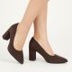6. Chocolate suede pointed toe pumps Sergio Leone PB216