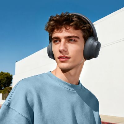 16. Baseus Bass BH1 NC Lite Wireless Over-Ear Headphones with ANC - Gray
