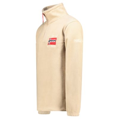 8. Men’s Fleece Jacket Geographical Norway TEQUATEUR BEIGE DB MEN 233 (WZ6694H/GN-BEIGE)