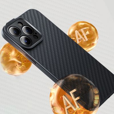 16. Armored case for iPhone 14 Pro compatible with MagSafe Baseus Synthetic Fiber tempered glass - black