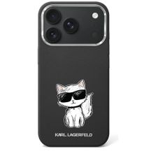 Karl Lagerfeld Smooth Choupette Sketch MagSafe Case for iPhone 18 Pro / 17 Pro / 18 Pro - Black