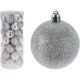 41. DECORATIVE PLASTIC BALL 6CM SET 35 PCS SILVER