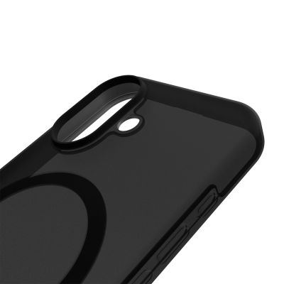 7. Puro Daylight Magsafe Compatible Silicone Case for iPhone 17 - Translucent Black