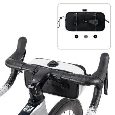 5. Rockbros TL001 ROAD TO SKY 1.9L Handlebar Bag Waterproof - White