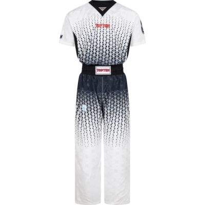 TOP TEN GRAPHIC kickboxing suit, black and white, XS (150 cm)