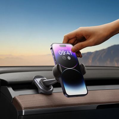 13. Electric car holder with solar panel for Tesla Model 3 / Y Baseus T-Space - black