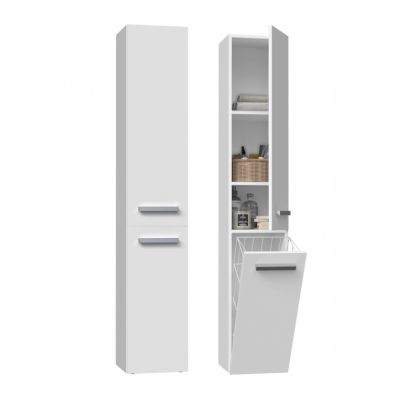 4. Bathroom cabinet NEL IV 31x30xH174 matt white