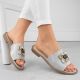 3. S.Barski W OLI262B silver flip-flops with zircons