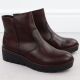 3. Women's brown leather wedge ankle boots Rieker X9165-27
