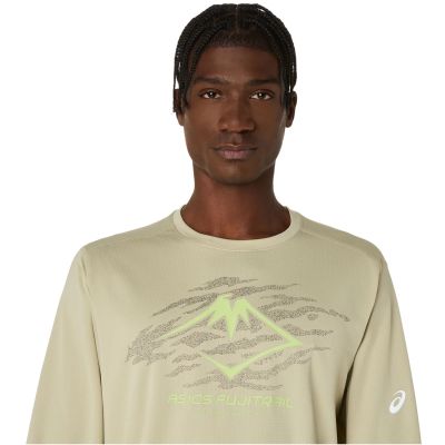 4. ASICS Fujitrail Logo LS Top 2011D391-300 Green L