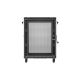 12. Floor-standing 19" 15U 600x600 RACK installation cabinet, black, perforated doors, Lanberg (flat pack)